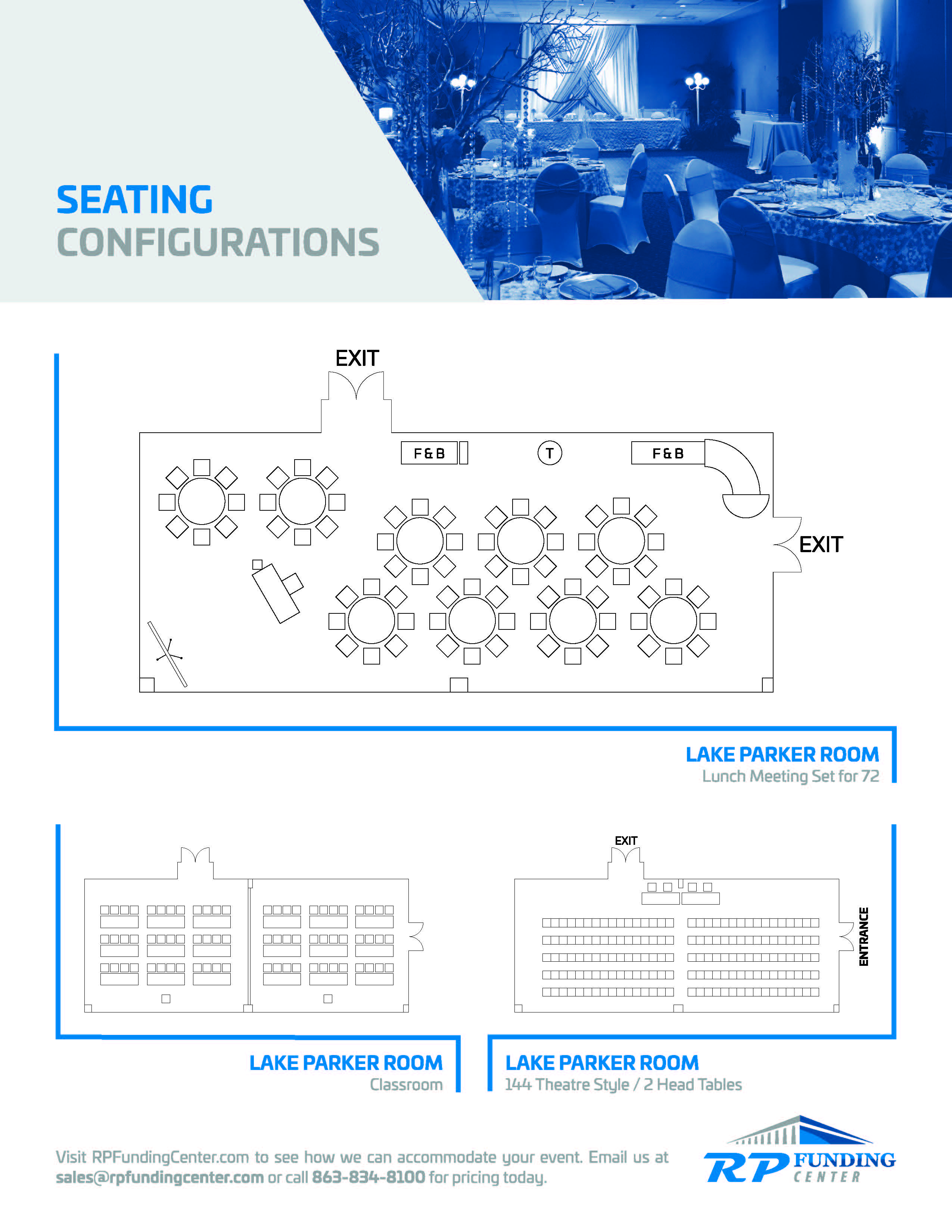 lake parker seating configurations